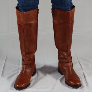 INC International Concepts Italian Leather Riding Boots 6-1/2 Tan Brown